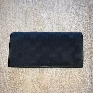 Gucci black Canvas and Leather Wallet